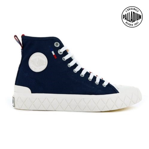 Palladium Palla Ace Canvas High Tops Sneakers Heren Donkerblauw Rood | NL 26PMWRC